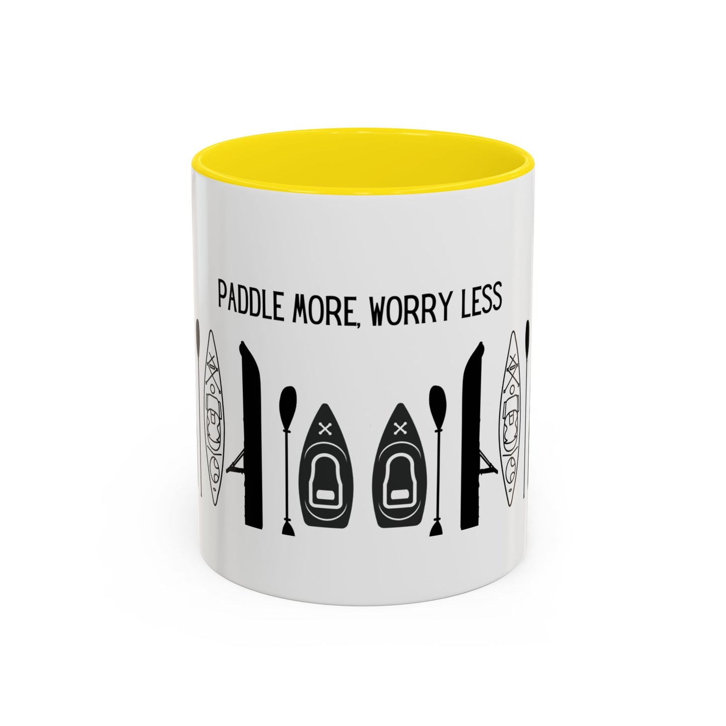 Kayaking Coffee Mug — Paddle More Worry Less | 11oz & 15oz Many Colors