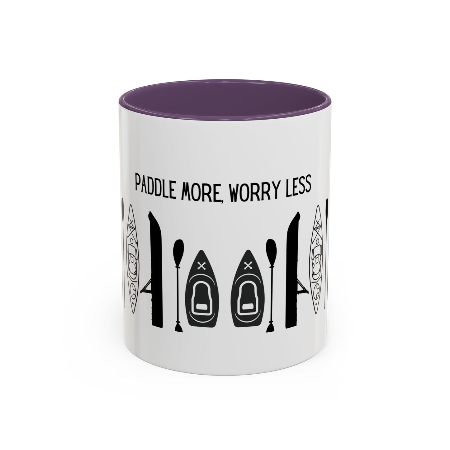 Kayaking Coffee Mug — Paddle More Worry Less | 11oz & 15oz Many Colors