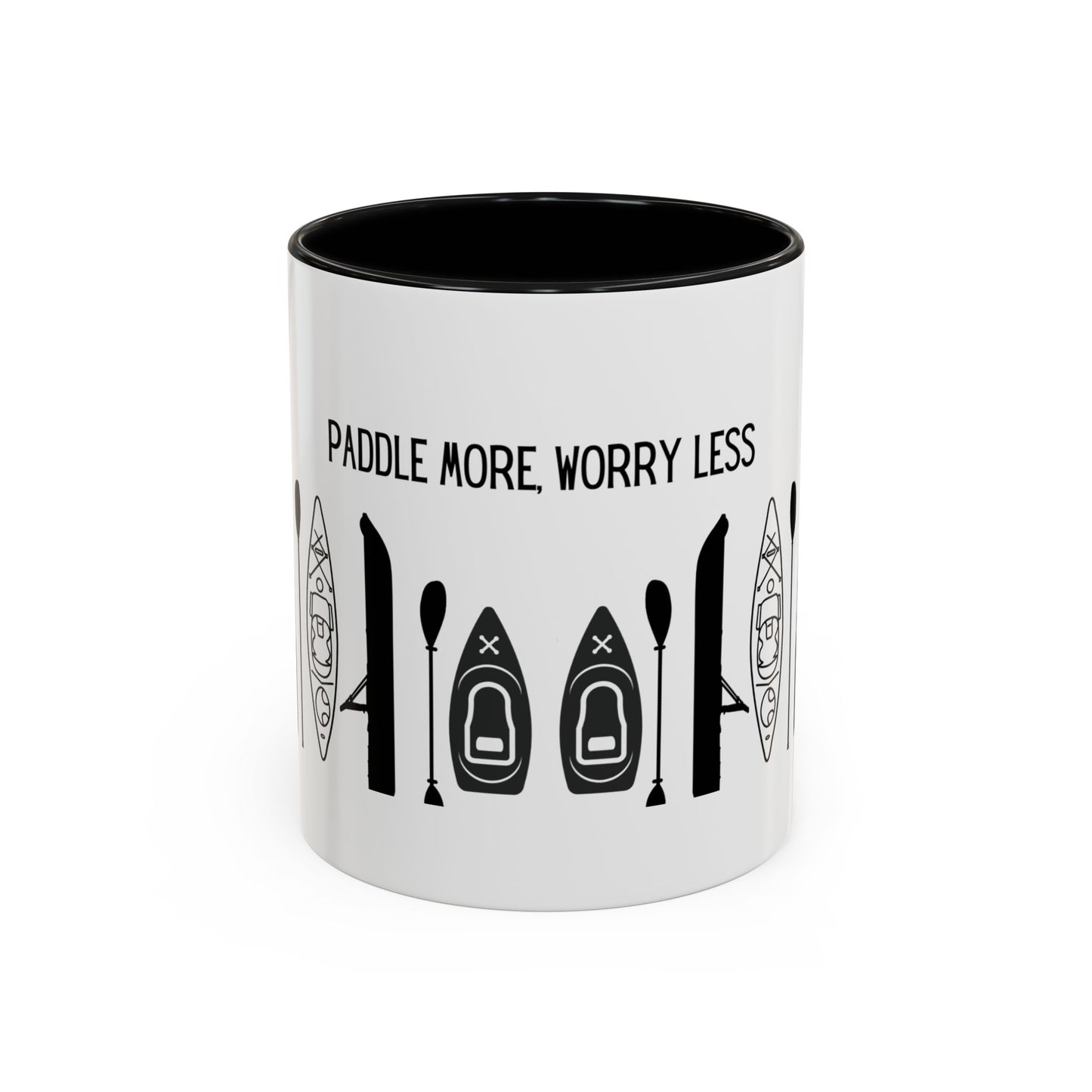 Kayaking Coffee Mug — Paddle More Worry Less | 11oz & 15oz Many Colors
