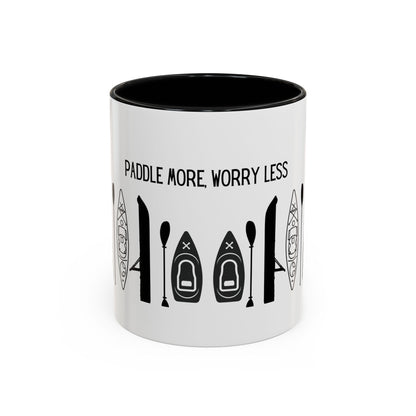 Kayaking Coffee Mug — Paddle More Worry Less | 11oz & 15oz Many Colors