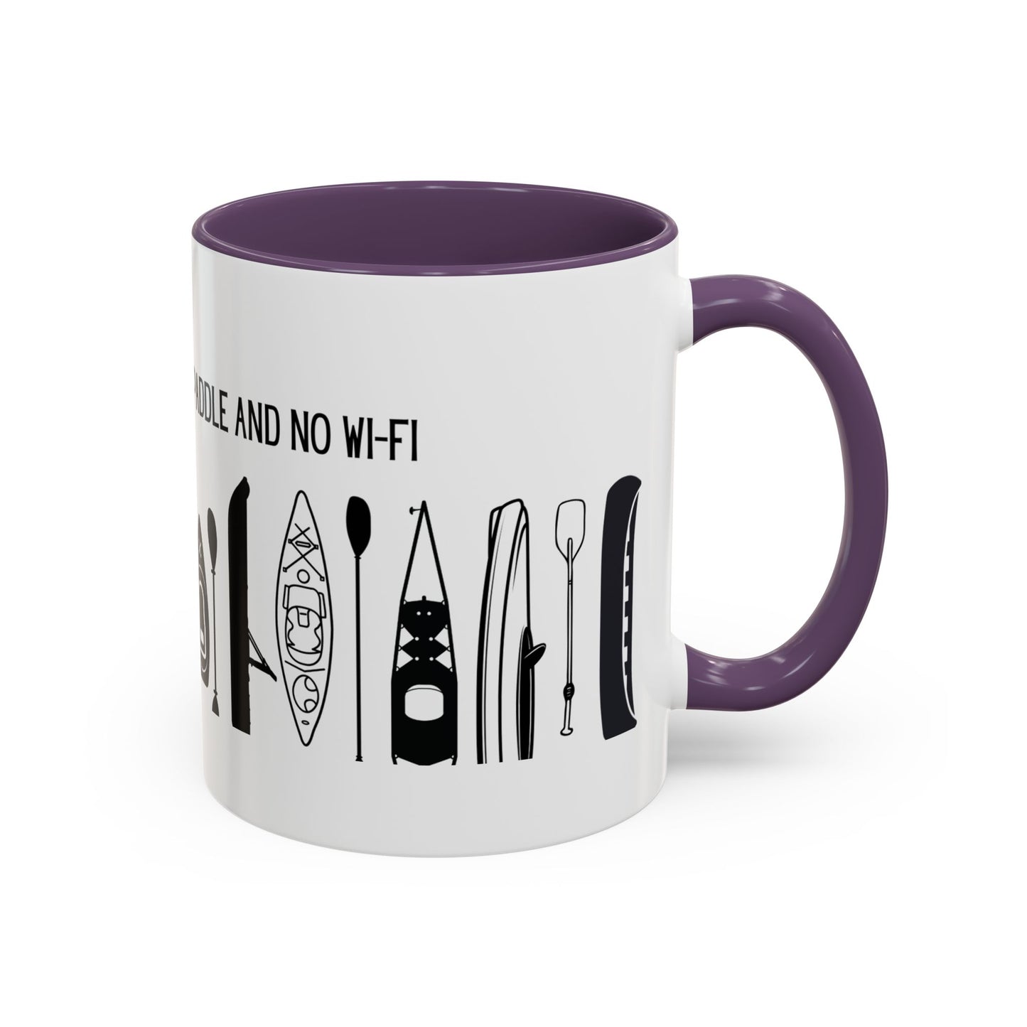 Kayaking Coffee Mug — My Happy Place Has a Paddle and No Wi-Fi | 11oz & 15oz Many Colors