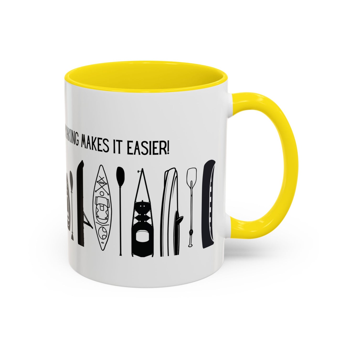 Kayaking Coffee Mug — Mornings Are Rough But Kayaking Makes It Easier | 11oz & 15oz Many Colors
