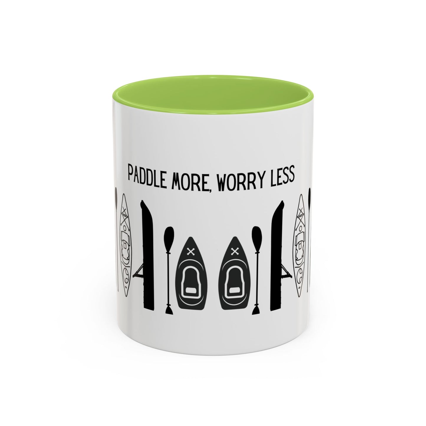 Kayaking Coffee Mug — Paddle More Worry Less | 11oz & 15oz Many Colors