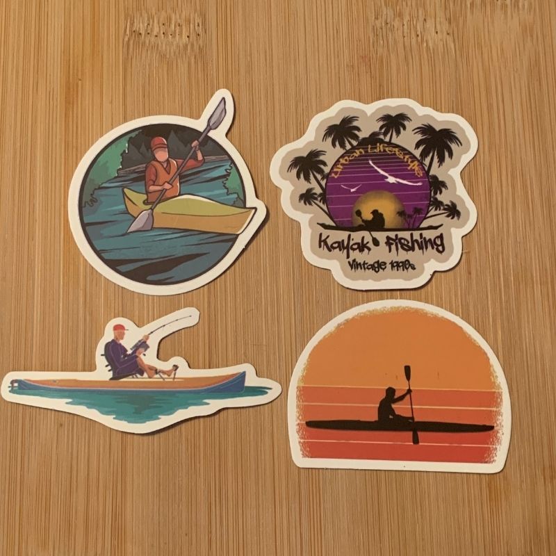Kayaking Sticker Set 2 - Kayak Fishing – Swag for Adventure